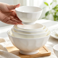 Minimalist White Stackable Rice Bowl